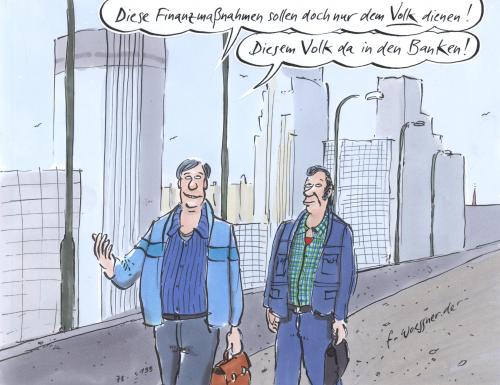 Cartoon: bankenvolk (medium) by woessner tagged finanzkrise,bankenkrise,geld,finanzen,wirtschaft,bankenrettung,rettungspaket,gesellschaft,klassenkampf,einkommen,lohn,arbeiter,armut,reichtum,risiko,finanzmarkt,börse,spekulation,finanzkrise,finanzen,krise,wirtschaft,wirtschaftskrise,geld,bank,banker,banken,manager,bankenrettung,rettungspaket,gesellschaft,klassenkampf,einkommen,lohn,verdienst,gehalt,gehälter,reichtum,armut,risiko,finanzmarkt,börse,spekulation,pleite,bankrott