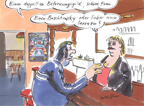 Cartoon: betreuungsgeld (medium) by woessner tagged betreuungsgeld,familie,minister,kinder,jugendliche,missbrauch,prekariat,armut,hartz,alkohol,trinker,buschkowsky,sarrazin,betreuungsgeld,familie,minister,kinder,jugendliche,prekariat,armut,hartz,alkohol,trinker,buschkowsky,sarrazin,eltern,arbeitslose,arbeitslos