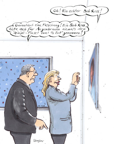 Cartoon: Bob Ross (medium) by woessner tagged cartoons,karikaturen,woessner,kunstmarkt,kunstfigur,dilletanten,naive,museum,ausstellung,ausstellungsbesucher,konsumentinnen,kunstausstellung,fälschung,echtheit,original,kunstfälschung,kunstfälscherinnen,bob,ross,künstler,bildende,kunst,kitsch,maltechnik,fernsehserie,ikone,malmaterial,afrolook,minipli,frisur,tv,fernsehstar,malunterricht,malen,nach,zahlen,malerei,künstlerische,technik,kunstsammler,galerie,cartoons,karikaturen,woessner,kunstmarkt,kunstfigur,dilletanten,naive,museum,ausstellung,ausstellungsbesucher,konsumentinnen,kunstausstellung,fälschung,echtheit,original,kunstfälschung,kunstfälscherinnen,bob,ross,künstler,bildende,kunst,kitsch,maltechnik,fernsehserie,ikone,malmaterial,afrolook,minipli,frisur,tv,fernsehstar,malunterricht,malen,nach,zahlen,malerei,künstlerische,technik,kunstsammler,galerie