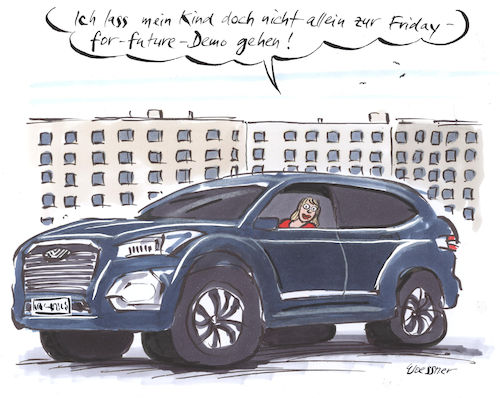 Cartoon: friday for future (medium) by woessner tagged woessner,cartoons,karikaturen,familie,mütter,väter,glucke,überbehütung,besorgt,besorgnis,auto,verkehr,luftverschmutzung,übermotorisierung,statussymbol,benzinverbrauch,friday,for,future,demo,helikopter,eltern,suv,umwelt,cozwei,freitagsdemonstration,demonstration,schülerdemo,protest,veränderung,politik,politisch,klimawandel,erderwärmung,woessner,cartoons,karikaturen,familie,mütter,väter,glucke,überbehütung,besorgt,besorgnis,auto,verkehr,luftverschmutzung,übermotorisierung,statussymbol,benzinverbrauch,friday,for,future,demo,helikopter,eltern,suv,umwelt,cozwei,freitagsdemonstration,demonstration,schülerdemo,protest,veränderung,politik,politisch,klimawandel,erderwärmung