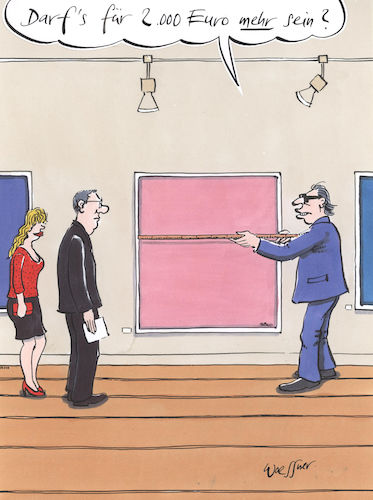 Cartoon: mehr Kunst (medium) by woessner tagged freimut,woessner,karikaturen,cartoons,bilderkauf,kunstkauf,kunden,sammler,mäzen,museum,wichtigtuer,angeber,kunstszene,galerieszene,freimut,woessner,karikaturen,cartoons,bilderkauf,kunstkauf,kunden,sammler,mäzen,museum,wichtigtuer,angeber,kunstszene,galerieszene