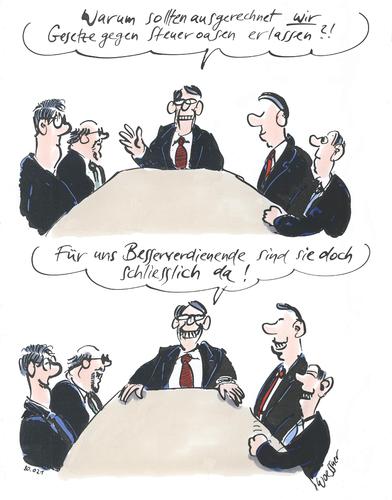 Cartoon: Steueroasen Besserverdienende (medium) by woessner tagged steuoase,steuerflucht,gesetze,finanzbranche,finanzkrise,banken,gesetzgebung,besserverdienende,fdp,steuerschlupfloch,liechtenstein,schweiz,luxemburg,steuerparadies,steueroase,gesetze,finanzbranche,finanzkrise,banken,gesetzgebung,fdp,steuerschlupfloch,liechtenstein,schweiz,luxemburg,steuerparadies,steuern,steuer,finanzen