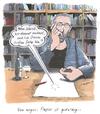 Cartoon: papier geduldig (small) by woessner tagged dichterprobleme,papier,geduldig,schriftsteller,sprache,literatur,buchmesse