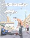 Cartoon: spielgeld (small) by woessner tagged bettler blind armut spiel geld spende witz schlagfertig