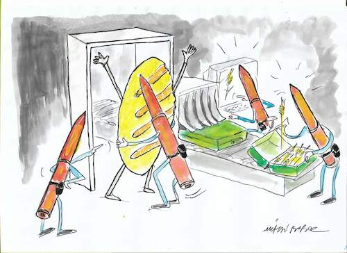 Cartoon: Vamal Control (medium) by mihai boboc tagged bread