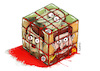 Cartoon: The cube of totalitarianism (small) by kusto tagged putin,hitler,stalin,totalitarianism