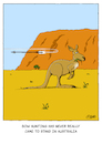 Cartoon: Bow hunting in Australia (small) by MosesCartoons tagged bogen,bogenjagd,jagd,känguru,kangaroo,australien,australia,hunt,hunting,archery,archer,mosescartoons