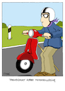 Cartoon: Hobby Motor-Rollering (small) by MosesCartoons tagged motorroller,scooter,hobby,horsing,vespa,trend,trendsport,sport