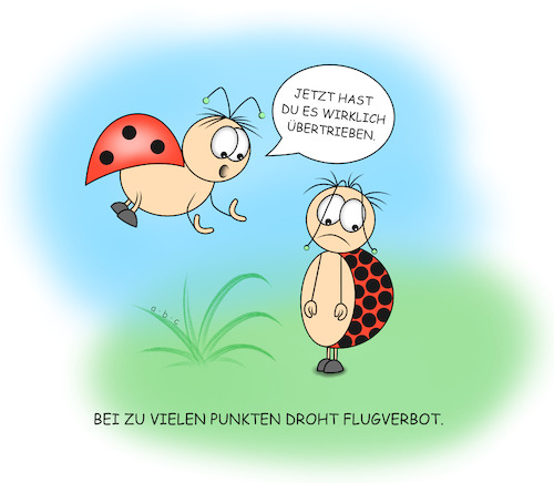 Cartoon: Punktekonto (medium) by a-b-c tagged abc,marienkäfer,bußgeld,fahrverbot,punkte,führerscheinentzug,führerschein,flensburg,geschwindigkeit,verfall,sanktionen,verstoß,geblitzt,blitzer,strafe,toleranz,lustig,bunt,abc,marienkäfer,bußgeld,fahrverbot,punkte,führerscheinentzug,führerschein,flensburg,geschwindigkeit,verfall,sanktionen,verstoß,geblitzt,blitzer,strafe,toleranz,lustig,bunt