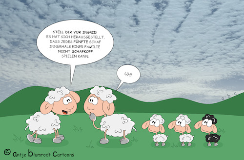 Cartoon: Schafkopf (medium) by a-b-c tagged spiel,schafkopf,karten,schafe,skat,rommee,regeln,familie,spiel,schafkopf,karten,schafe,skat,rommee,regeln,familie