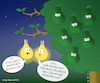 Cartoon: Birnen unter sich (small) by a-b-c tagged abc,licht,birne,leuchtmittel,strom,glühbirne,obst,baum,garten,dunkelheit,nacht,nachtschicht,job,arbeit,angst,grusel,augen,beobachten,furcht