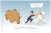 Cartoon: Der Fleck (small) by a-b-c tagged kaffee,fleck,kaffeefleck,heiraten,hochzeit,brautpaar,zitat,spruch,weisheit,liebe