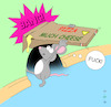 Cartoon: Pizzamouse (small) by a-b-c tagged maus,pizza,mousehole,maker,box,italian,food,cheese,restaurant,delivery,pizzaorder,pizzaservice,fastfood