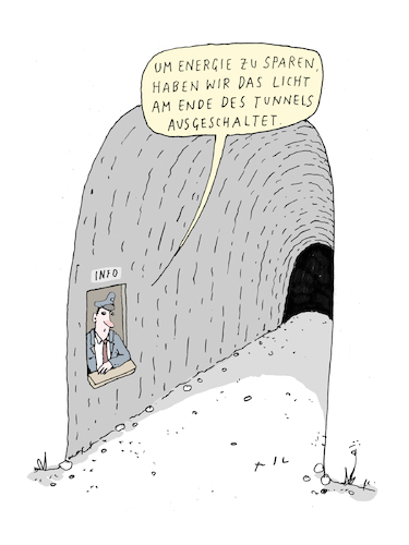 Cartoon: Tunnel (medium) by Til Mette tagged energie,sparen