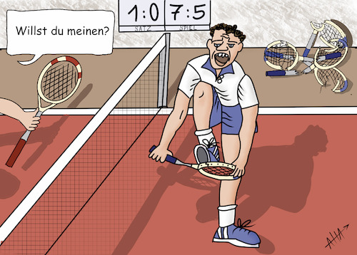 Cartoon: Fair play (medium) by Ah-kreativ tagged sport,tennis,fairness