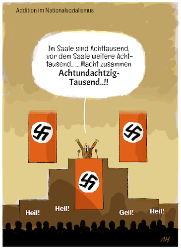 Cartoon: addition im nationalsozialismus (medium) by anton heurung tagged math2022