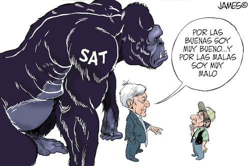 Cartoon: Por el principio de la Buena Fe (medium) by JAMEScartoons tagged amlo,hacienda,gorila