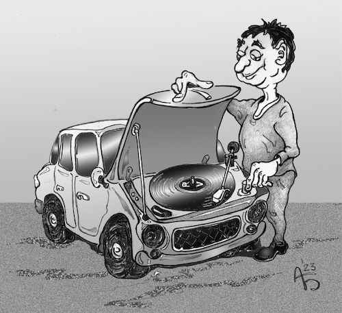 Cartoon: Car music (medium) by Back tagged dj,car,auto,feiertag,muzik,music
