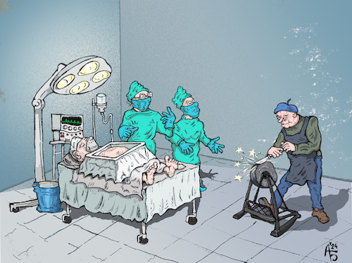 Cartoon: Operation (medium) by Back tagged operation,medizin,relevanz