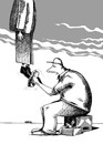 Cartoon: Bootblack (small) by JARO tagged bootblack hanged man black humor