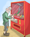 Cartoon: game (small) by hamitgis tagged poverty,luck,game,gambling,nutrition,food,prices,cost,of,living,struggle,arcade,machine,survival,hamit,hamitgis,gis,cartton,art,drawing