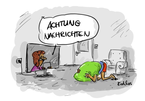 Cartoon: Nachrichten (medium) by Karel Kodlos Hohl tagged nachrichten,medien,welt,desinformation