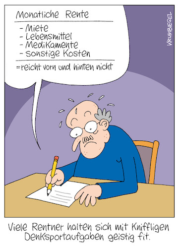 Cartoon: Denksport (medium) by Uwe Krumbiegel tagged math2022