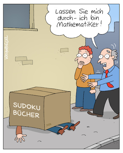 Cartoon: Sudoku (medium) by Uwe Krumbiegel tagged math2022