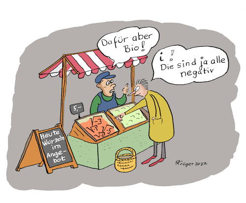 Cartoon: Biowurzeln (medium) by Wackelpeter tagged mathematik,wurzel,imaginär,math2022
