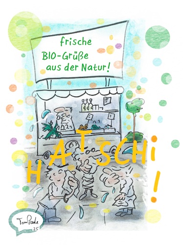 Cartoon: Frischer Samen (medium) by TomPauLeser tagged pollenflug,pollen,frühling,frühjahr,sommer,herbst,heuschnupfen