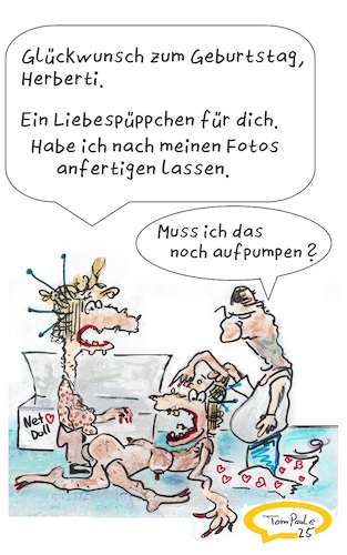 Cartoon: Liebes Püppchen (medium) by TomPauLeser tagged liebes,püppchen,sexdoll,liebespuppe,aufpumpen,pumpe,geburtstagschenk,geschenk