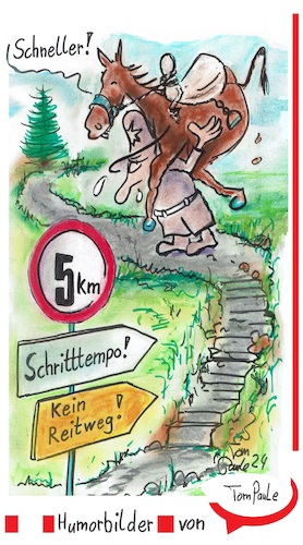 Cartoon: Reitweg (medium) by TomPauLeser tagged reitweg