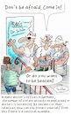 Cartoon: Bodyguards (small) by TomPauLeser tagged bodyguards,medical,practices,germany,violent,attacks,employees,doctors,patients,relatives,protect,satire