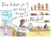 Cartoon: Dinger (small) by TomPauLeser tagged backware,bäckerei,puhmann,stutenkerk,weckmann,ding,dinger,krampus,hefekerl,brötchen,torte,konditorei,kuchen,brezel