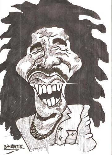 Cartoon: BOB MARLEY (medium) by Seydi Ahmet BAYRAKTAR tagged marley,bob