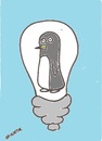Cartoon: bulb penguin documentary (small) by Seydi Ahmet BAYRAKTAR tagged bulb,penguin,documentary