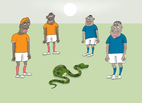Cartoon: bal (medium) by Tarasenko  Valeri tagged football,sport,stadium,snake,ball
