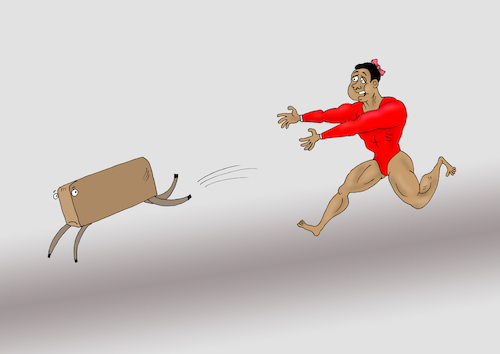 Cartoon: doping (medium) by Tarasenko  Valeri tagged gymnastics,doping,athlete,sport