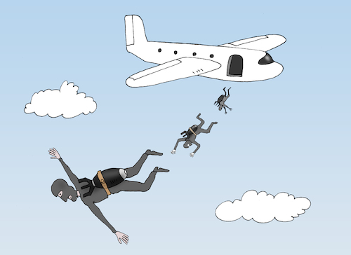Cartoon: live bomb (medium) by Tarasenko  Valeri tagged sky,fly,war,terror