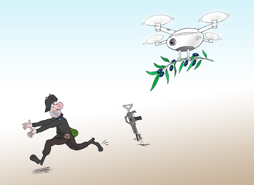 Cartoon: olive (medium) by Tarasenko  Valeri tagged truce,war,olive,drone,peace