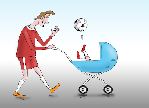 Cartoon: tot (medium) by Tarasenko  Valeri tagged football,player,sport,stroller