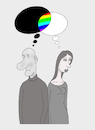 Cartoon: black and white (small) by Tarasenko  Valeri tagged gender,male,woman,thoughts