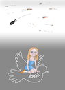 Cartoon: charred (small) by Tarasenko  Valeri tagged charred,girl,war,pigeon
