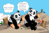 Cartoon: Why pandas will become extinct.. (small) by laodu tagged panda,environment,extinction,degradation,reproduction