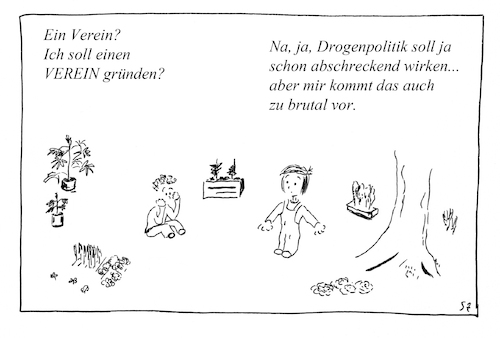 Cartoon: Eingedeutscht (medium) by sz tagged cannabis,legalisierung