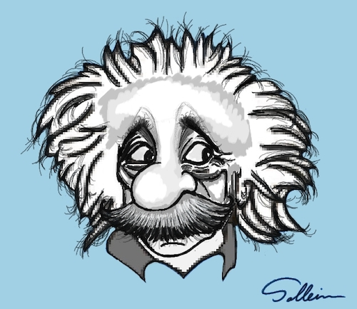 Cartoon: Albert Einstein (medium) by sally cartoonist tagged albert,einstein