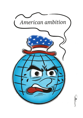 Cartoon: American Ambition (medium) by sally cartoonist tagged american,international,conflicts,war,politicians,artoon,newspapers,magazines,caricature,american,international,conflicts,war,politicians,artoon,newspapers,magazines,caricature