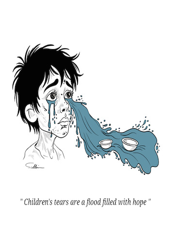 Cartoon: Children in War (medium) by sally cartoonist tagged children,tears,hope,war,conflicts,family,politician,terrorism,national,international,3world,children,tears,hope,war,conflicts,family,politician,terrorism,national,international,3world