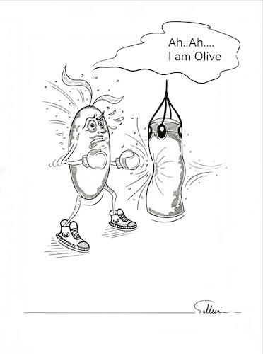 Cartoon: olive (medium) by sally cartoonist tagged olive