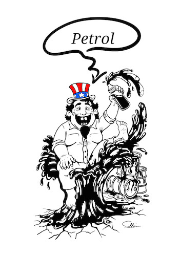 Cartoon: Petrol 3 (medium) by sally cartoonist tagged international,economy,finances,environment,politicians,energy,conflicts,war,usa,petrol,magazine,book,newspaper,caricature,international,economy,finances,environment,politicians,energy,conflicts,war,usa,petrol,magazine,book,newspaper,caricature